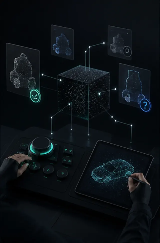 Illustrative human validation checkpoint connecting model outputs to reviewed decisions